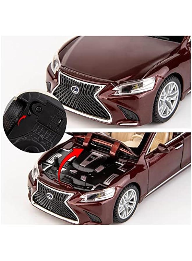 1/32 Compatible for Lexus Ls500h Model Car, Zinc Alloy Pull Back Toy car with Sound and Light for Kids Boy Girl Gift(Brown) - Image 3