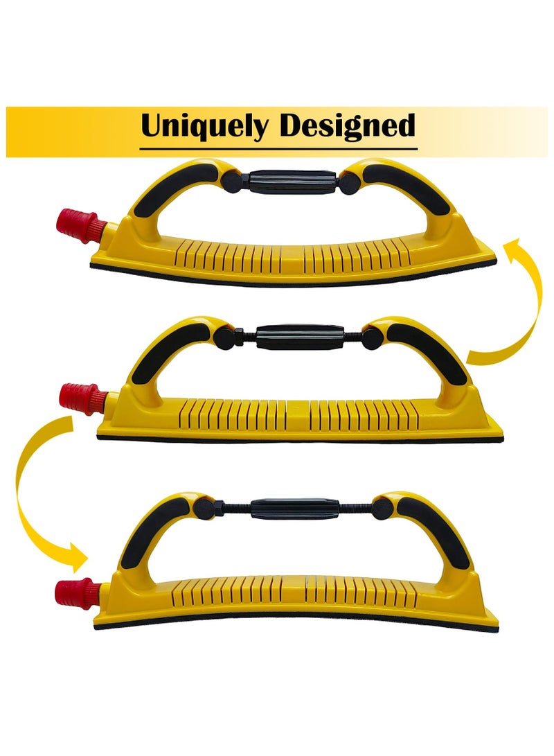 SYOSI Dust Free Longboard Hand Sanding File Block, Adjustable Radius Flex with Both Hook & Loop Backing and PSA Backing Conversion Adapter Pad, for Automotive, Woodworking  - Image 5