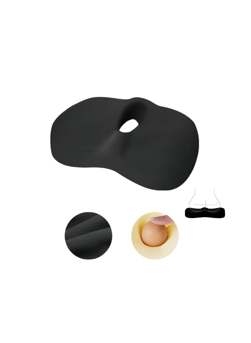 Seat cushion for any chair Comfortable Doctor recommended for back support Pain relief Sitting stress solution Posture aid Ergonomic Memory material Thoughtful gift  - Image 1