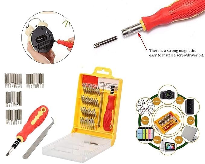 WAYRON WAYRON Screwdriver Socket Spanner Set Jackly Wrench Magnetic Toolkit for Home Office Car Bike MultiFunctional Tool Set for DIY Repairs  - Image 4