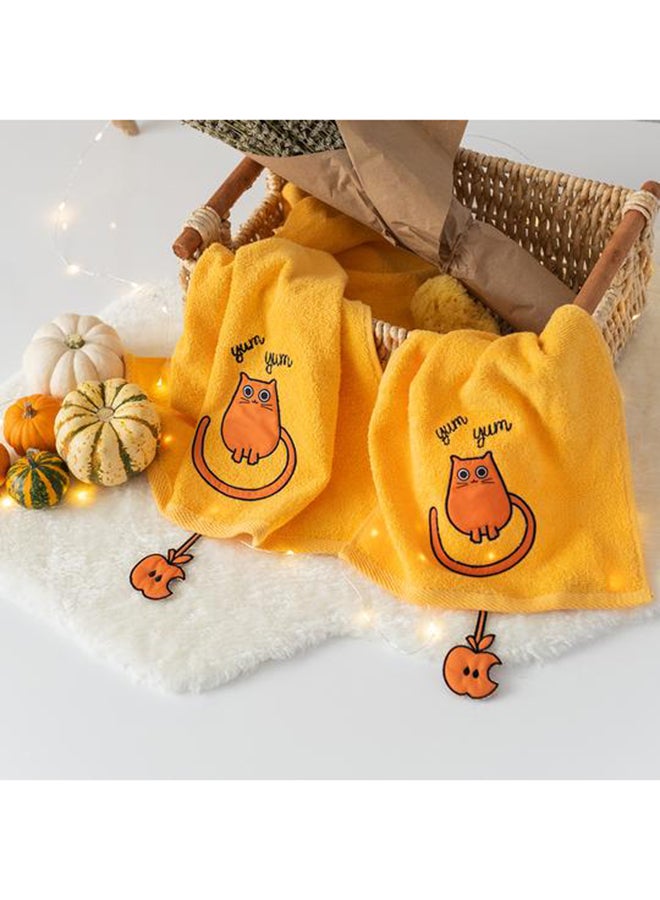 Milk & Moo 2-Piece Tombish Cat Pattern Towel Set - Image 5