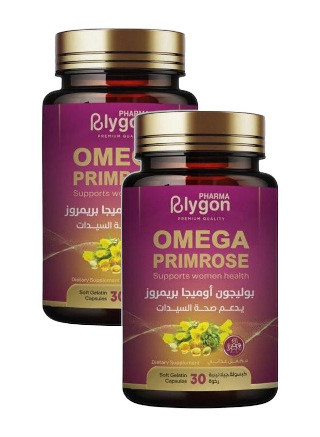 Polygon pharma Pack of 2  Omega Primrose Women's Supplement | Supports Women's Health | 60 Soft Gelatin Capsules - Image 1