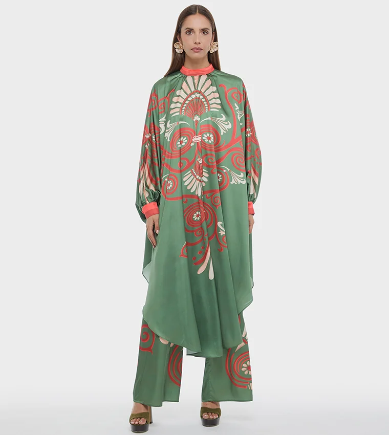 بي سي بي جي BCBG Placement Printed Dress