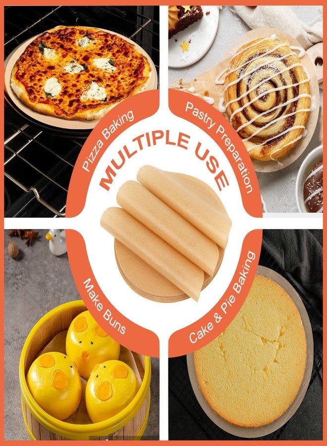 MFJUNS 200 Pcs 8-Inch Premium Parchment Paper Rounds - Unbleached, Non-Stick, Heavy Duty for Baking, Freezing & Air Frying - Image 5