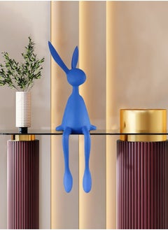 Merry Moments Rabbit Statue Bunny Decor Sculptures Collectible Figurines Stand Artwork Modern Art for Home Decor Living Room Bedroom Office Retail Decoration Resin L23xH70xW25 cm  - Image 1