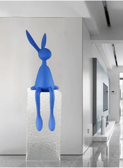 Merry Moments Rabbit Statue Bunny Decor Sculptures Collectible Figurines Stand Artwork Modern Art for Home Decor Living Room Bedroom Office Retail Decoration Resin L23xH70xW25 cm  - Image 3