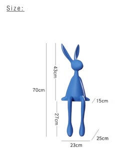 Merry Moments Rabbit Statue Bunny Decor Sculptures Collectible Figurines Stand Artwork Modern Art for Home Decor Living Room Bedroom Office Retail Decoration Resin L23xH70xW25 cm  - Image 5