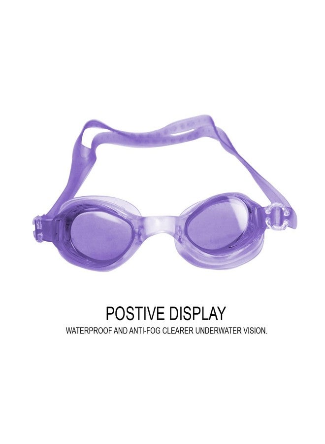 AASA Anti Fog Clear Swimming Goggles Anti-Uv Swimming Goggles Swimming Pool Water Adjustable Goggles (Violet) - Image 4