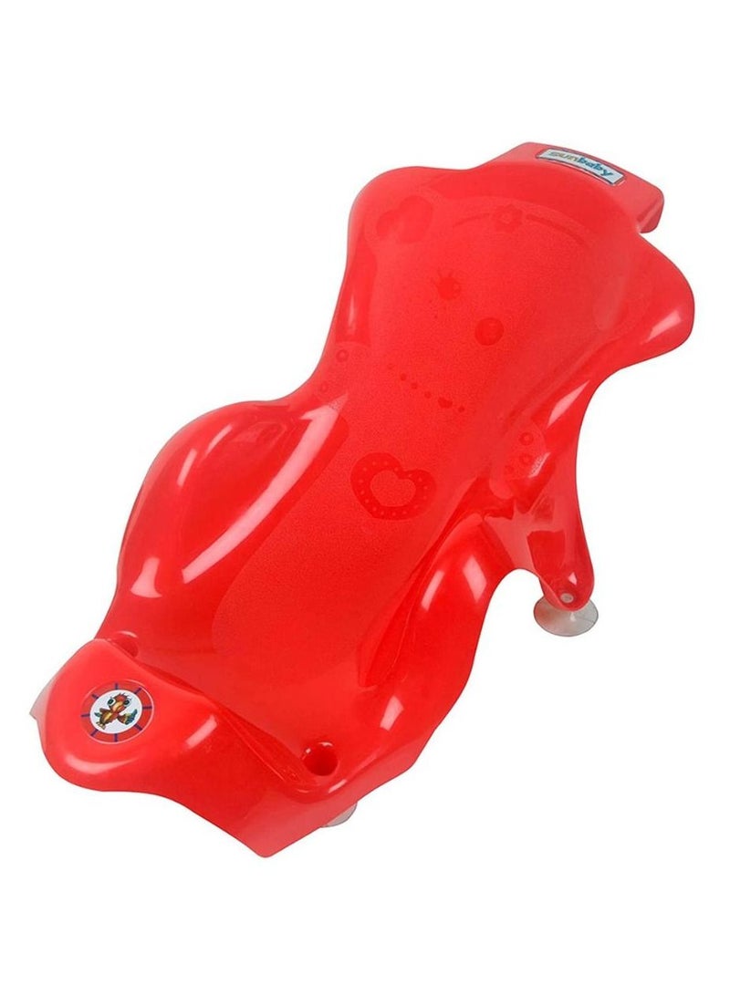 SunBaby - Anti Slip Big Plastic Bath Chair Seat Sling - Red - Image 1