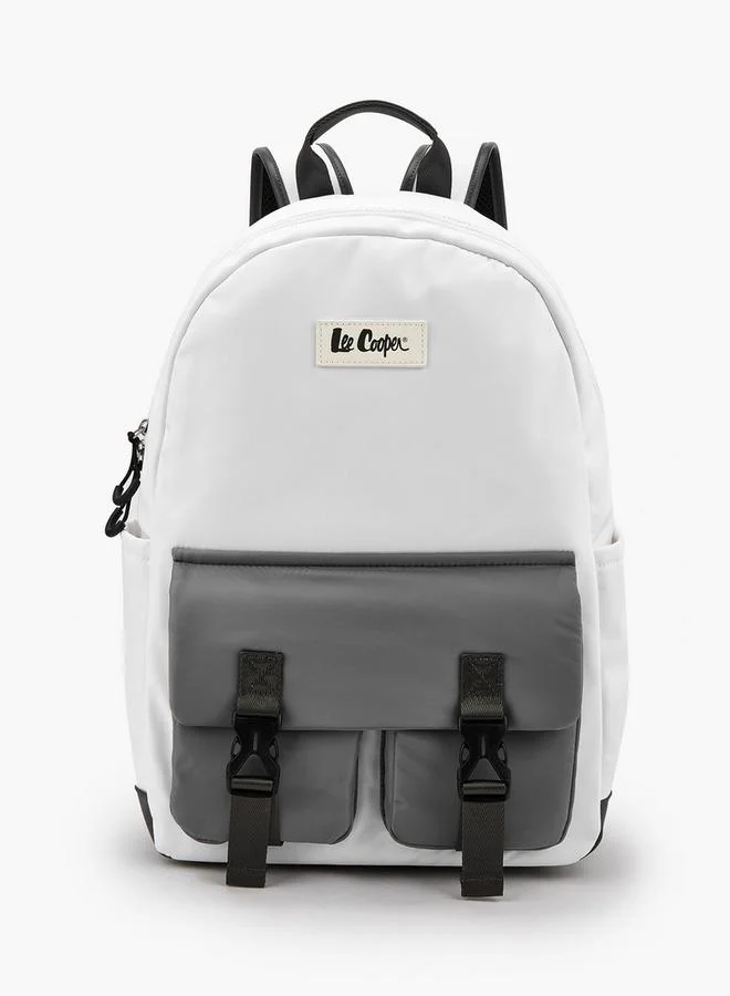 Lee Cooper Solid Textile Backpack With Adjustable Straps