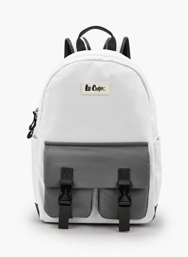 لي كوبر Solid Textile Backpack With Adjustable Straps