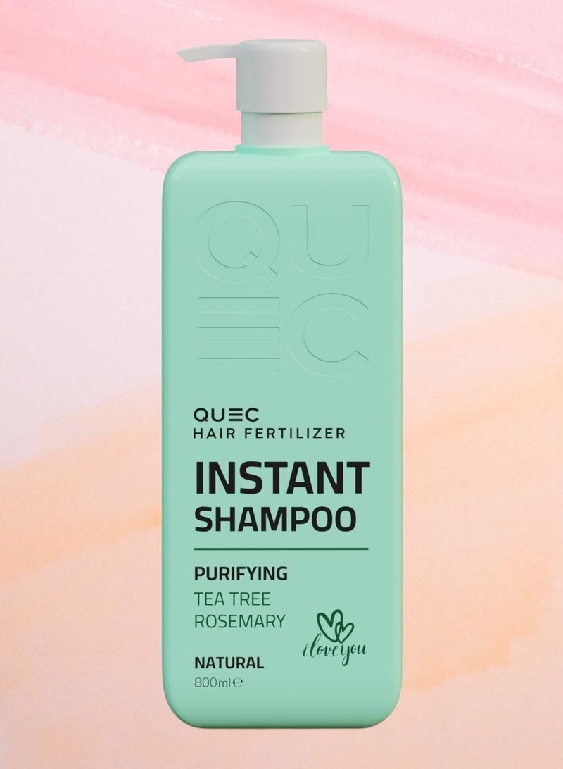 Quec Italia Quec Instant Shampoo Purifying With Tea Tree and Rosemary 800ml - Image 1