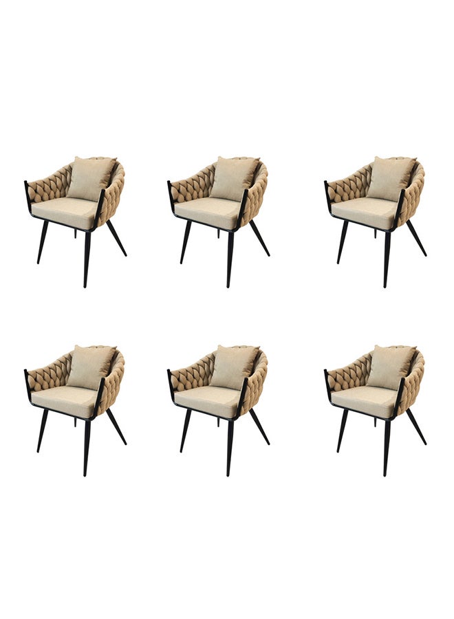JILPHAR FURNITURE Jilphar Furniture Rope Weaving Outdoor  chair 1187B set of 6pcs 