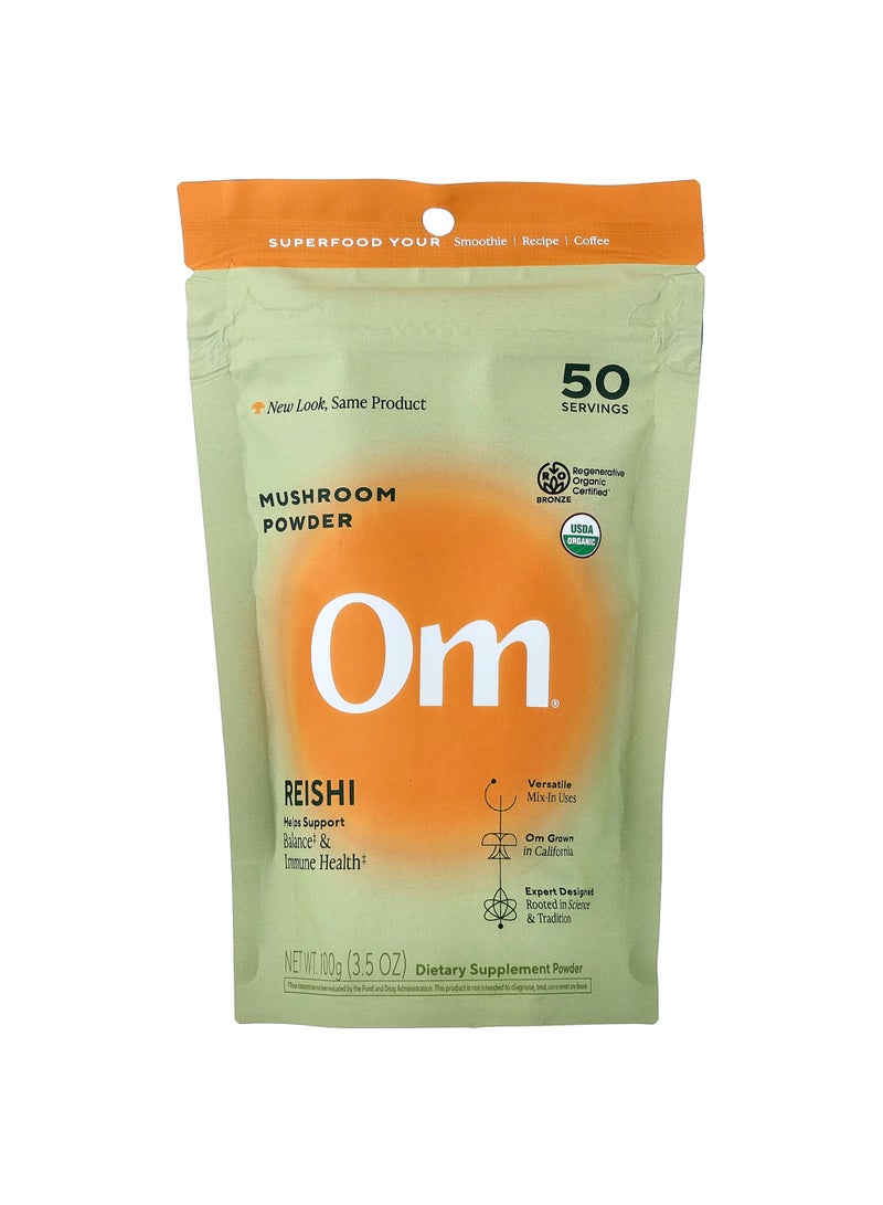 Mushroom Powder, Reishi, 3.5 oz (100 g)