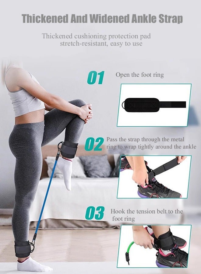 Generic Fitness Ankle Buckle Hip Training Leg Strength Resistance Band Trainer Ankle Buckle Gantry Ankle Buckle Band Artifact - Tpe Leg And Hip Exercise Band For Full Body Shaping  - Image 3