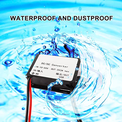 XMSJSIY 10-55V to 5V USB/Micro USB 3A 15W DC to DC Regulator Car Power Converter - Image 4