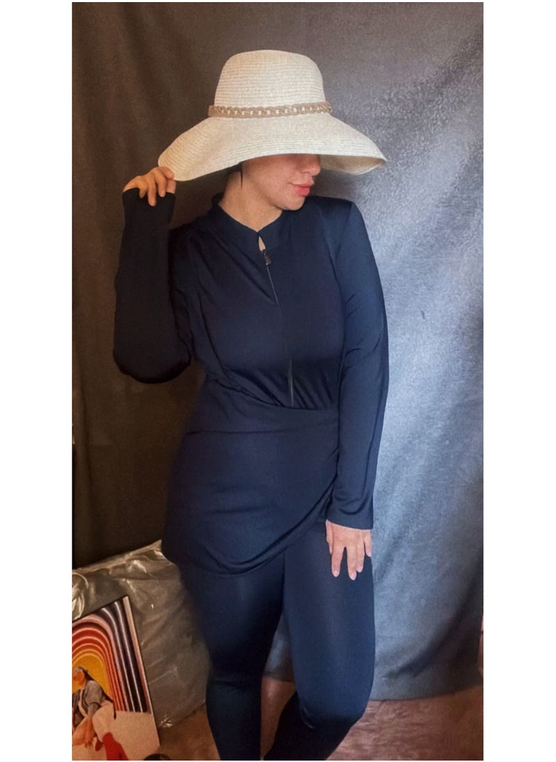 Just Navy Blue Elegant Burkini For Swimming - pzsku/Z6879F175F164630EA305Z/45/_/1683631935/aa468194-dae2-413c-9d29-4d027f36b73a