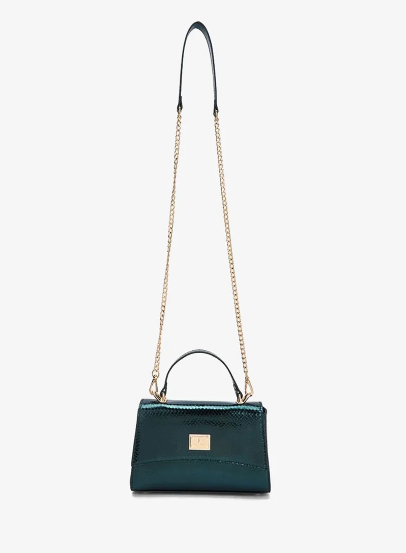 Flora Bella By Shoexpress Textured Crossbody Bag with Detachable Shoulder Strap