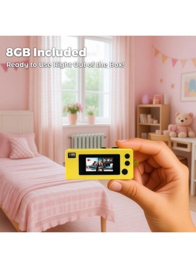 Digital Camera with 0.96 in LCD Screen 1080P 130° Wide Angle Feel of Old 90s Photographs, Keychain Size, Birthday Gifts, Part of an 8-Design Collection（8GB） - Image 3