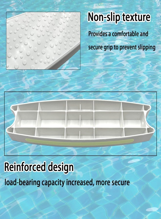 SKARUMMER سلم بديل لحمامات السباحة من سكارومر، سلم عالمي شديد التحمل بطول 18 بوصة لحمامات السباحة، سلم لحمامات السباحة لحمامات السباحة الأرضية وفوق الأرض مع 6 مسامير و3 شرائط عاكسة (عبوة من 3 قطع) - Image 3