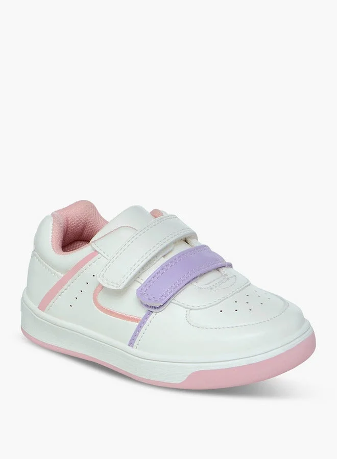 Barefeet Panelled Sneakers with Hook and Loop Closure