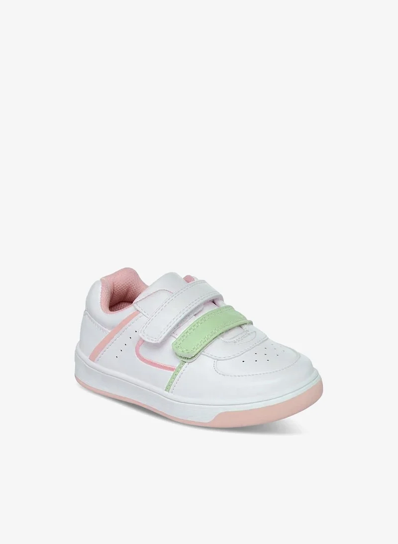 Barefeet Panelled Sneakers With Hook And Loop Closure