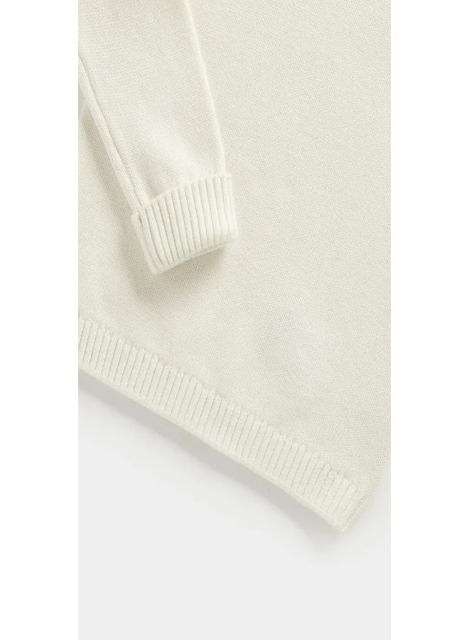 مذركير White Roll Neck Knitted Jumper