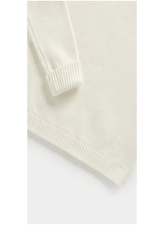 mothercare White Roll Neck Knitted Jumper  - Image 4