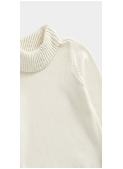 mothercare White Roll Neck Knitted Jumper  - Image 3