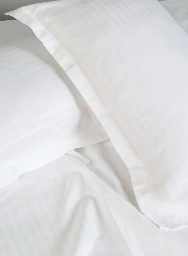 Styli 3-Piece Striped King Fitted Bedsheet Set with 2 Pillow Covers