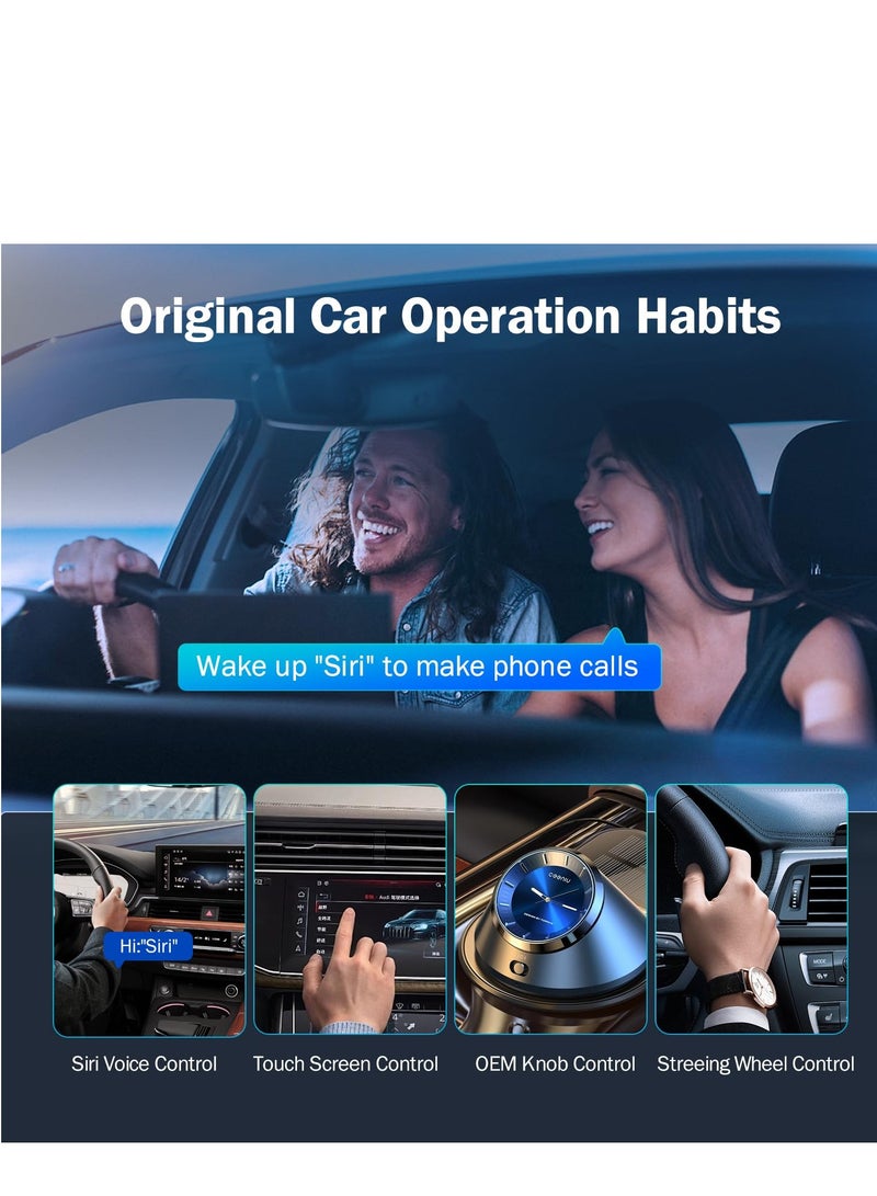 SOLARAE Wireless CarPlay & Android Auto Adapter 2024 - Two-Channel Connection, Converts Wired to Wireless, Plug & Play. Auto Connects via 5GHz WiFi for Cars from 2015+, Black - Image 4