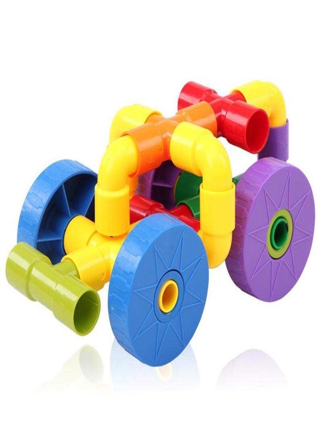 plutofit Building Pipe Blocks Educational Puzzle Set, Play and Learn Toy for Kids Building Construction Blocks Games 75Pcs. - Image 3