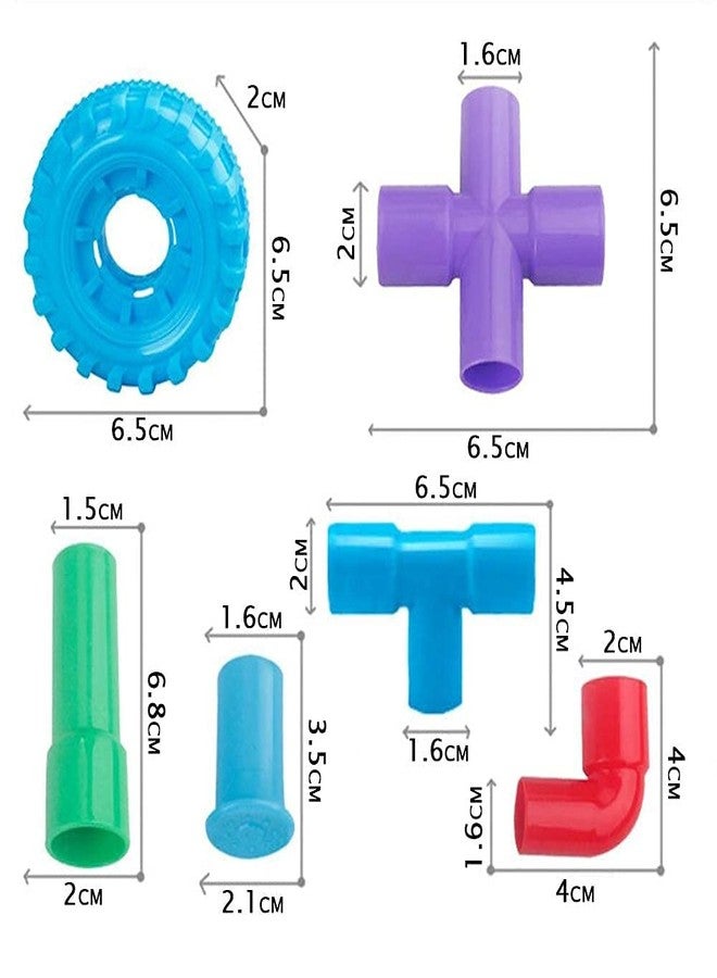 plutofit Building Pipe Blocks Educational Puzzle Set, Play and Learn Toy for Kids Building Construction Blocks Games 75Pcs. - Image 4