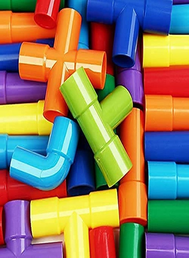 plutofit Building Pipe Blocks Educational Puzzle Set, Play and Learn Toy for Kids Building Construction Blocks Games 75Pcs. - Image 2