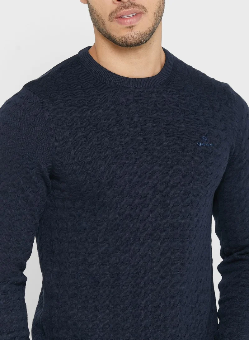 GANT Knitted Crew Neck Sweater
