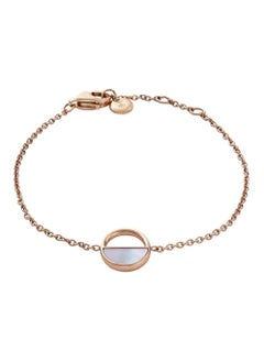 Skagen Women's Stainless Steel Agnethe Link Chain Adjustable Bracelet, Rose Gold  - Image 1