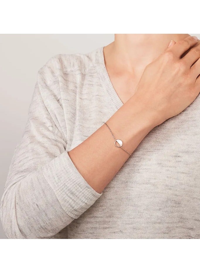 Skagen سوار نسائي قابل للتعديل من سلسلة أغنيث الفولاذ المقاوم للصدأ، ذهب وردي - Image 2