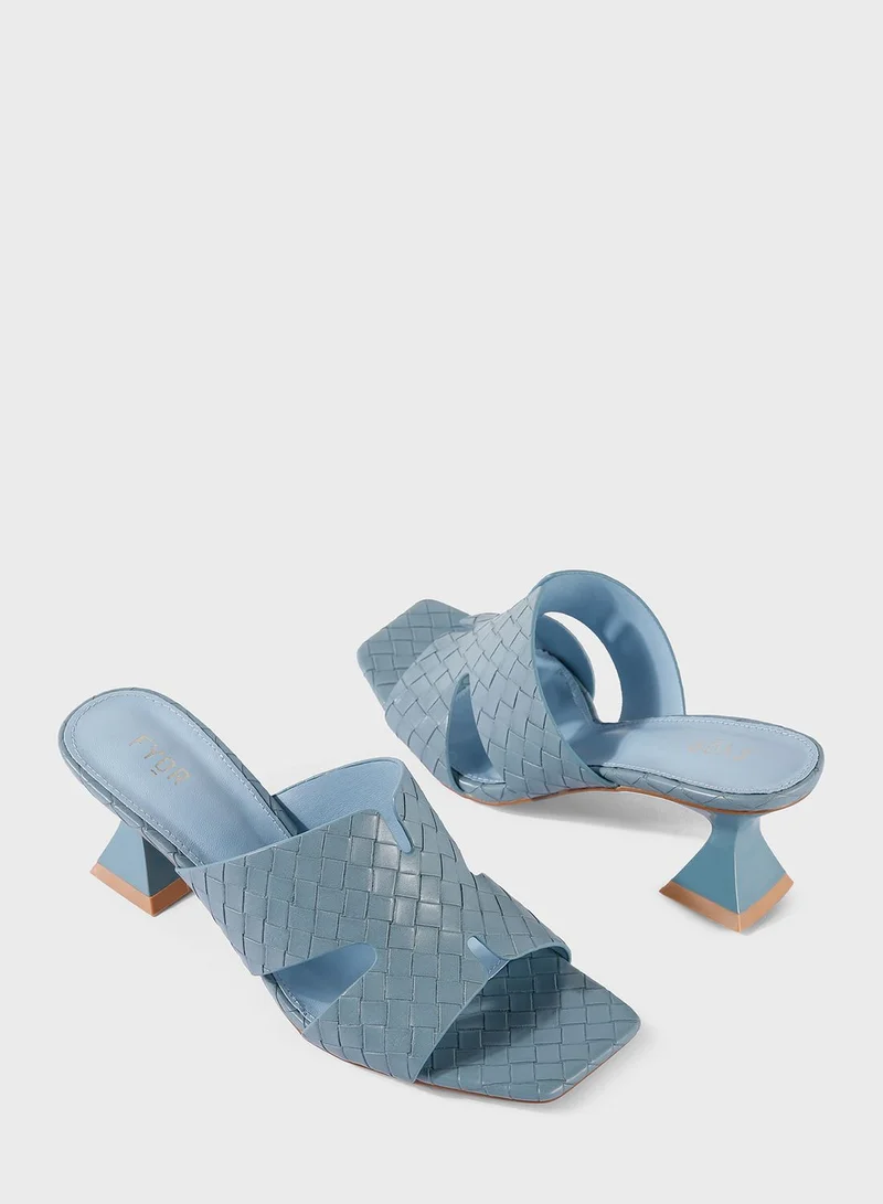 FYOR Multi Strap Mid Heel Sandals