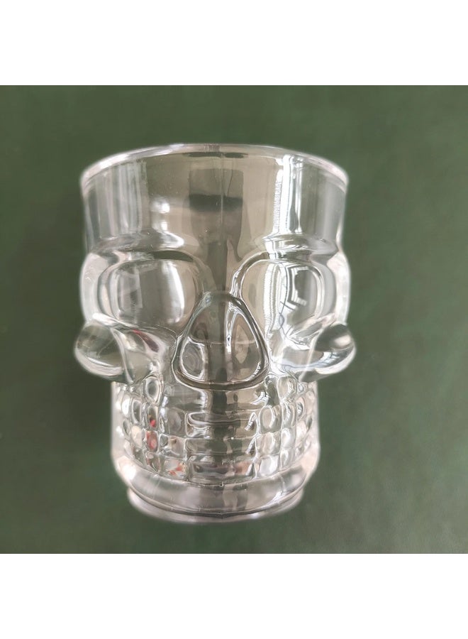6 Pack Of Crystal Skull Glass Cup,Double Layer Transparent Skull Cup, Drinking Ware Mugs, 300ML  - Image 3
