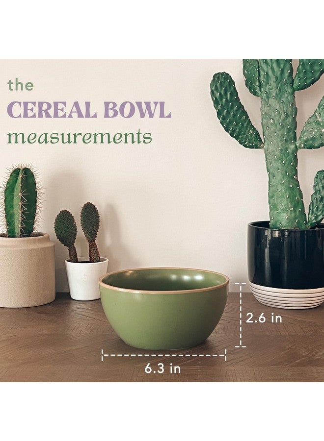 Mora Ceramic Artisan Matte Bowls For Kitchen 28oz - Bowl Set of 4 - For Cereal, Salad, Pasta, Soup, Dessert etc - Dishwasher, Microwave, and Oven Safe - For Breakfast, Lunch and Dinner - Safari Colors - Image 2
