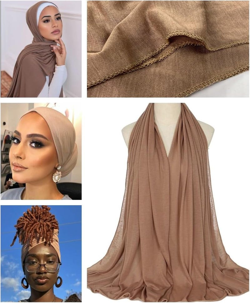 Harewom Head Wraps for Black Women Stretch Head Scarf Long African Hair Wraps Turban Headwraps Jersey Headbands - Image 4