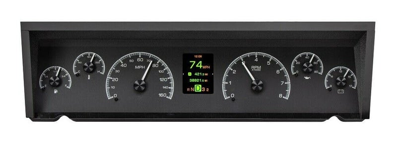 Dakota Digital HDX77CCAPK Compatible with 197790 Chevy CapriceImpala and 198486 Pontiac Parisenne HDX Analog Gauge Instrument System Black Alloy