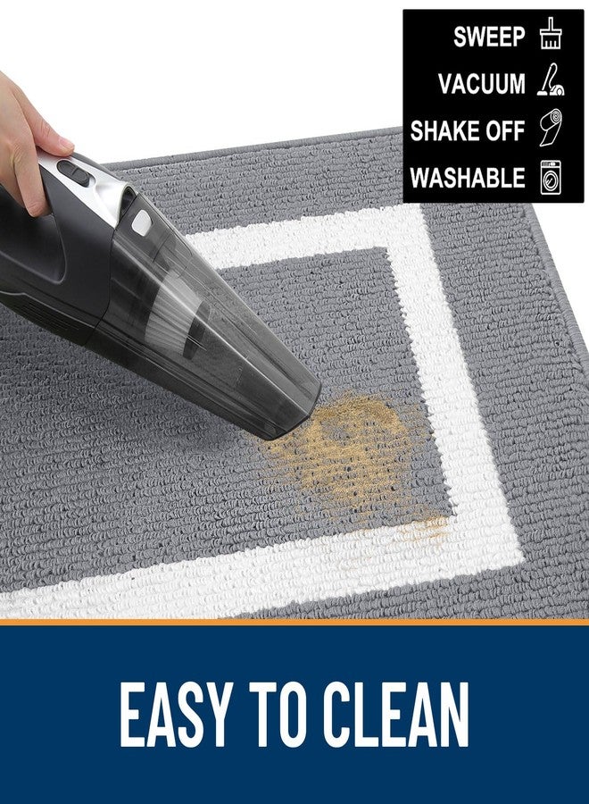OLANLY Indoor Door Mat, 30x17, Non-Slip Absorbent Resist Dirt Entrance Mat, Washable Low-Profile Inside Entry Doormats for Entryway, Grey - Image 5