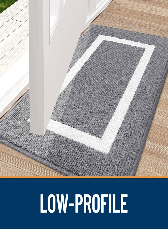 OLANLY Indoor Door Mat, 30x17, Non-Slip Absorbent Resist Dirt Entrance Mat, Washable Low-Profile Inside Entry Doormats for Entryway, Grey - Image 4