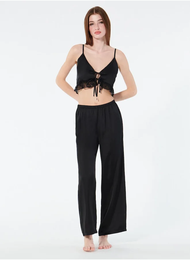 UNDIZ Wide-leg satin trousers