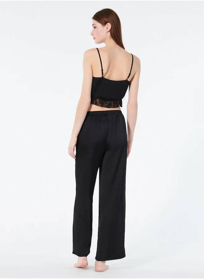 UNDIZ Wide-leg satin trousers