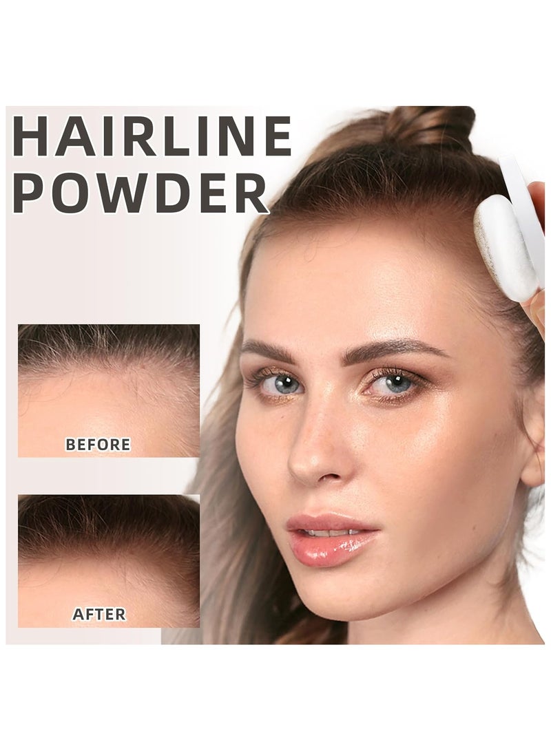 SYOSI 2PCS Hairline Powder Double-ended, Hair Shadow Hair Root, Touch-Up Thinning Grey Hairline, Waterproof Hair Powder for Thinning Hair, Root Cover Up Instantly Conceals Hair Loss (Dark Brown) - Image 4