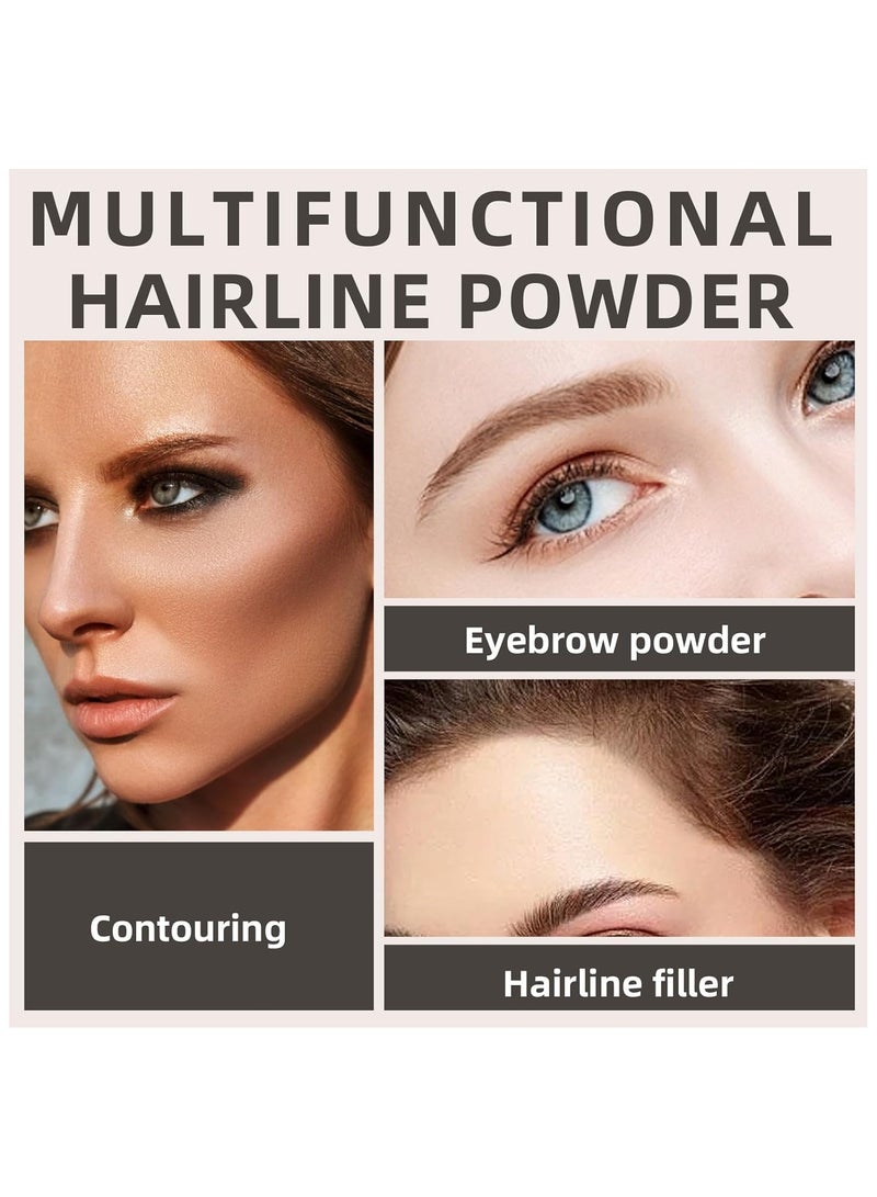 SYOSI 2PCS Hairline Powder Double-ended, Hair Shadow Hair Root, Touch-Up Thinning Grey Hairline, Waterproof Hair Powder for Thinning Hair, Root Cover Up Instantly Conceals Hair Loss (Dark Brown) - Image 2