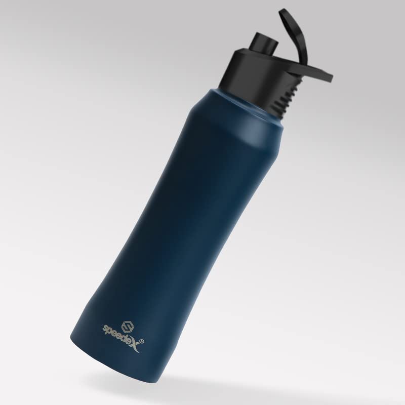 Speedex Stainless Steel Dark Blue Water Bottle 1 Litre with Sipper Cap – Leak-Proof, Durable, Lightweight | Ideal for Kids, Adults, Office, School, Travel | Pack of 2, Set of 2, Combo of 2 1000ml Each - Image 2