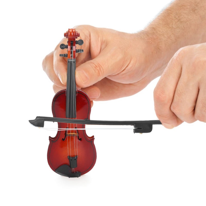 1/6 Violin Model Miniature Doll House Accessory Decoration Ornament Instrument Toy10cm - Image 5